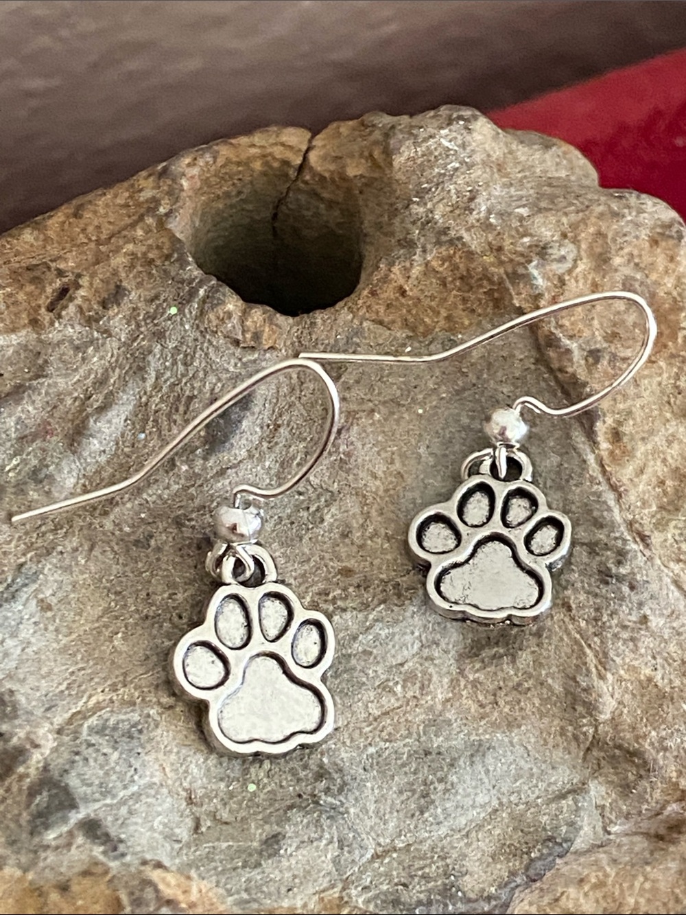 5/$10❤️❤️❤️NEW Handmade Paws Silver Tone Zinc Alloy